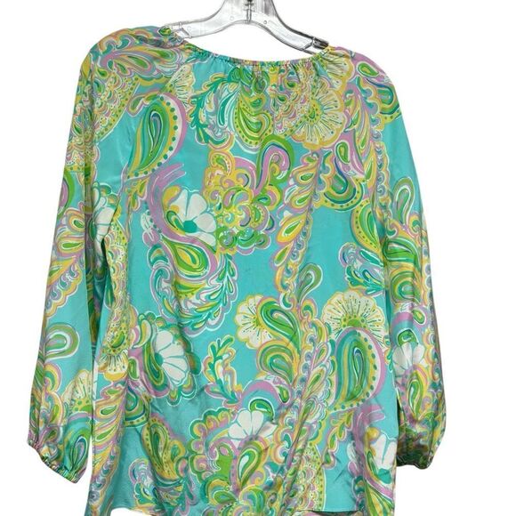 Lilly Pulitzer Elsa Top 100% Silk Size Small - Picture 2 of 5